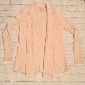 Lucky Brand Off White Open Cardigan